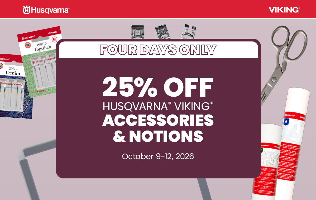 Viking accessories and notions 25% off October 9–12 2026