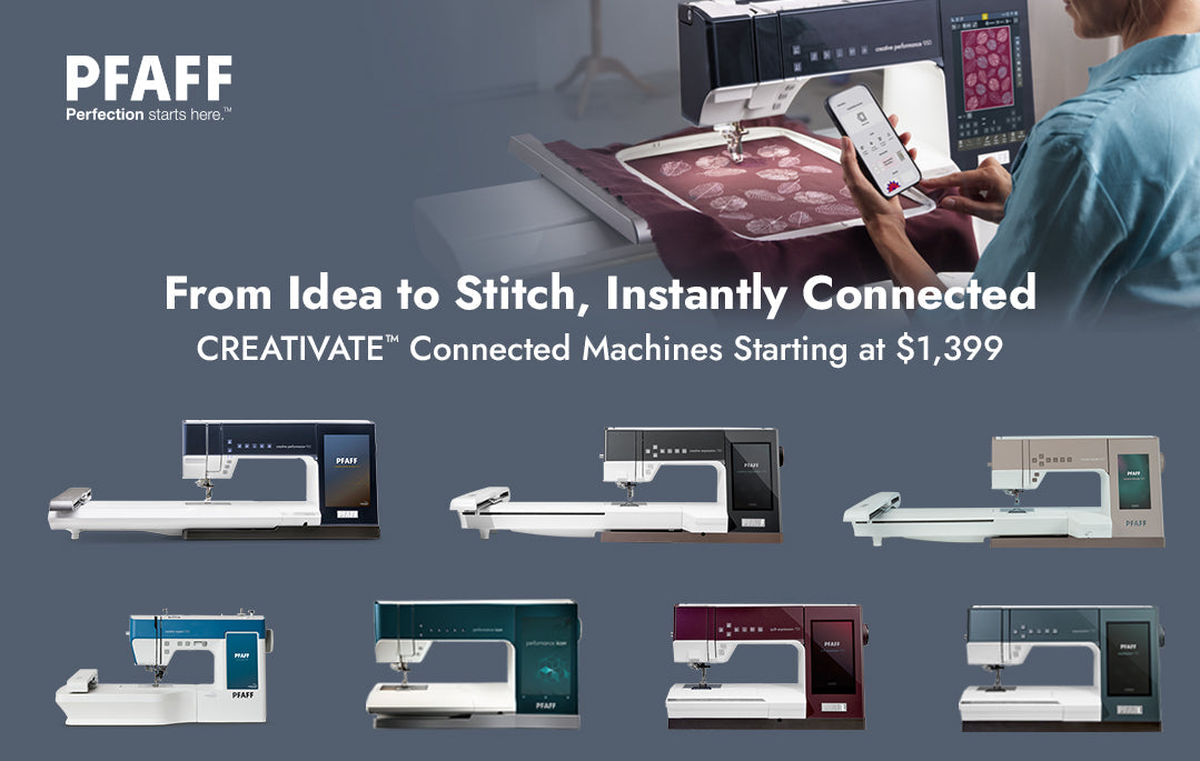 October 2026 PFAFF connected machines starting at 1399