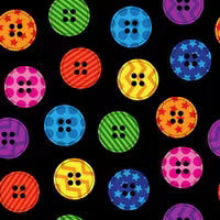 Arrow Hydraulic Sewing Chair - Bright Buttons