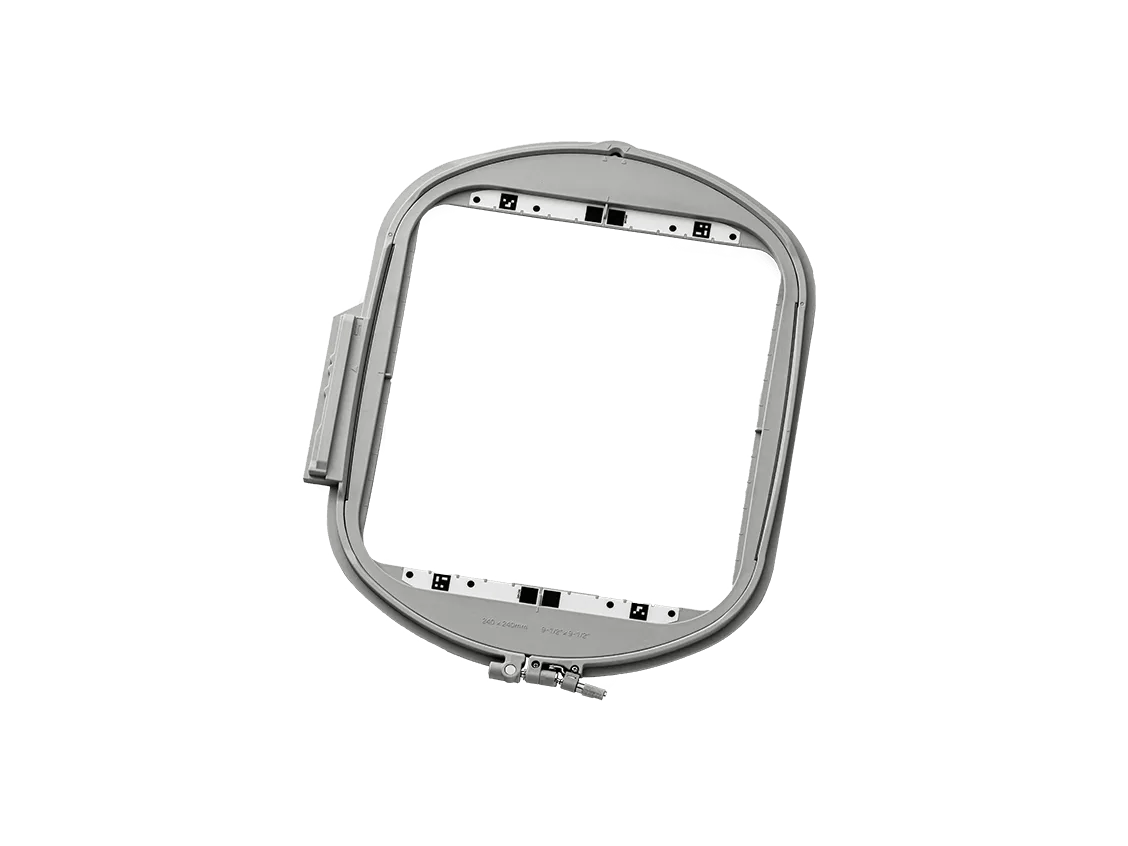 Brother SA450S 9.5 x 9.5 square embroidery hoop with camera positioning strips