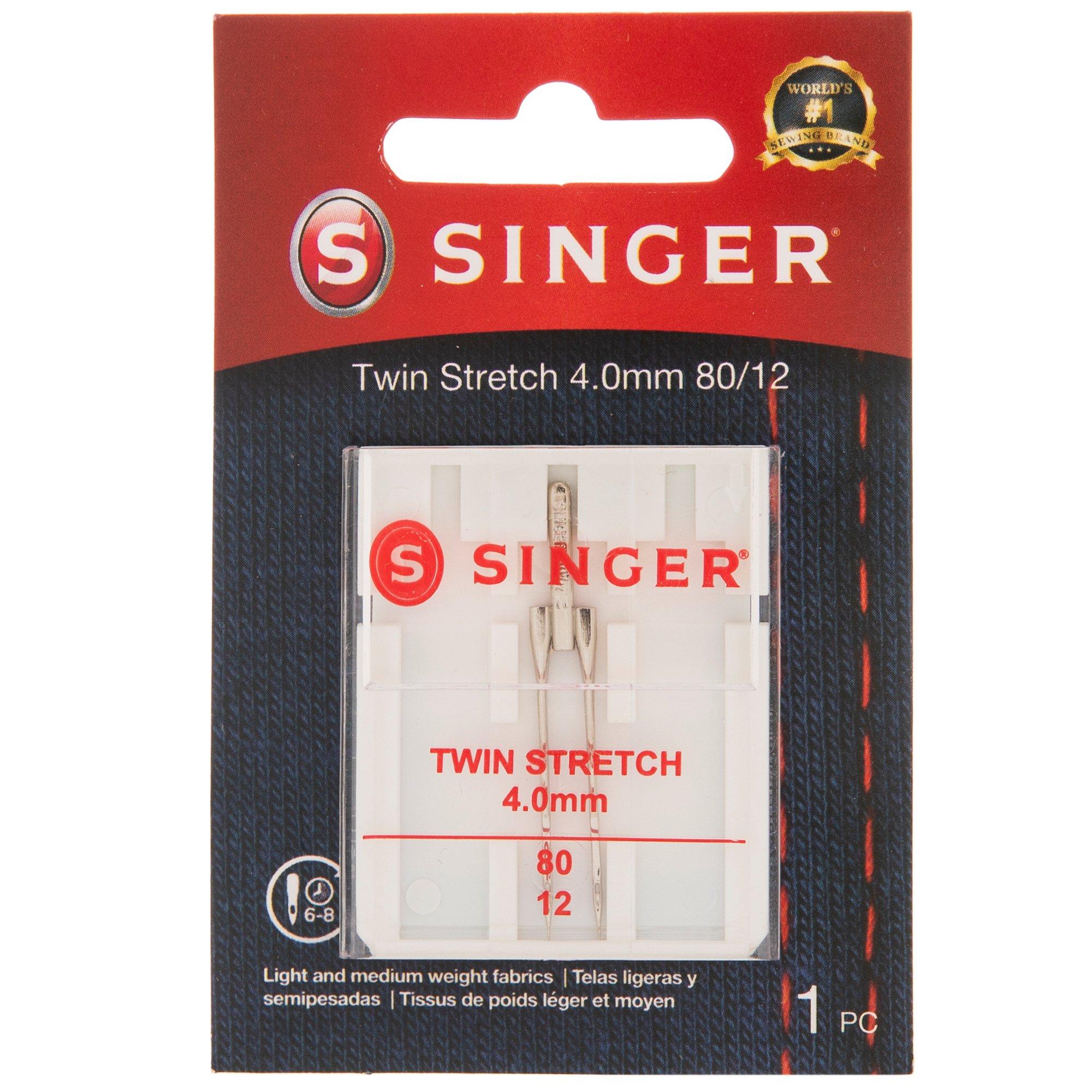 SINGER Twin Stretch Needle Size 80/12 - 4.0mm 1 Pack