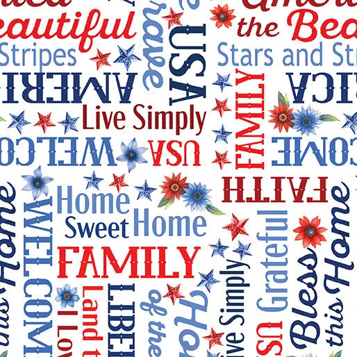 Red,White,& Sweet Words Sewing Machine Outlet