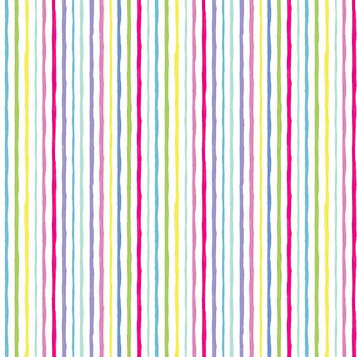 Parisian Stripe White Multi Benartex