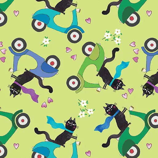 Cycle Cats Lime Benartex