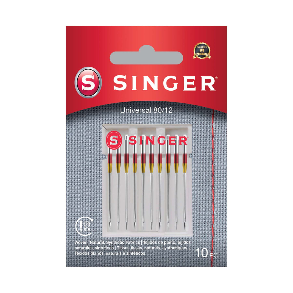 SINGER Universal Needles Size 80/12 10 Pack
