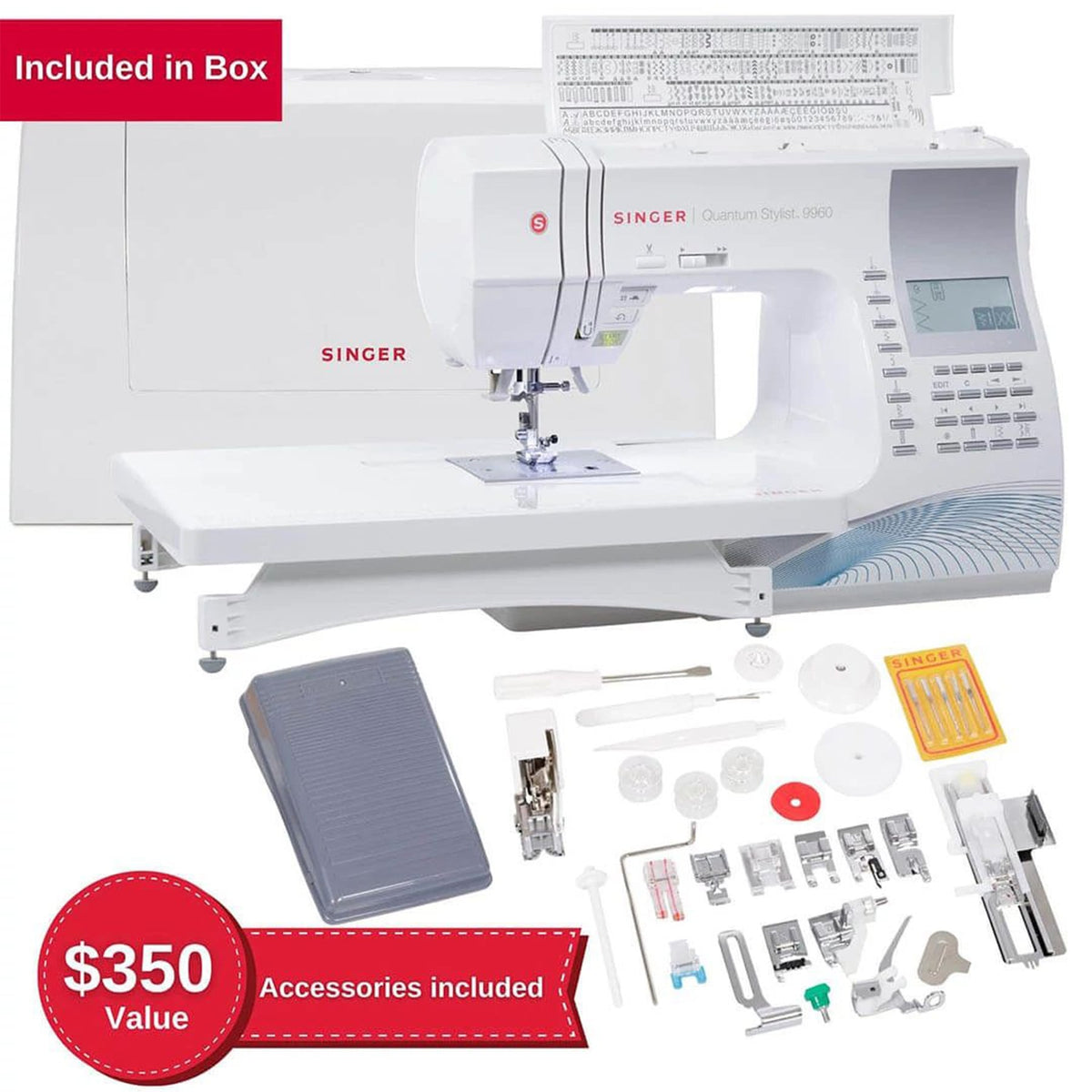 SINGER Quantum Stylist 9960 Sewing Machine with Extension Table - official product image 8