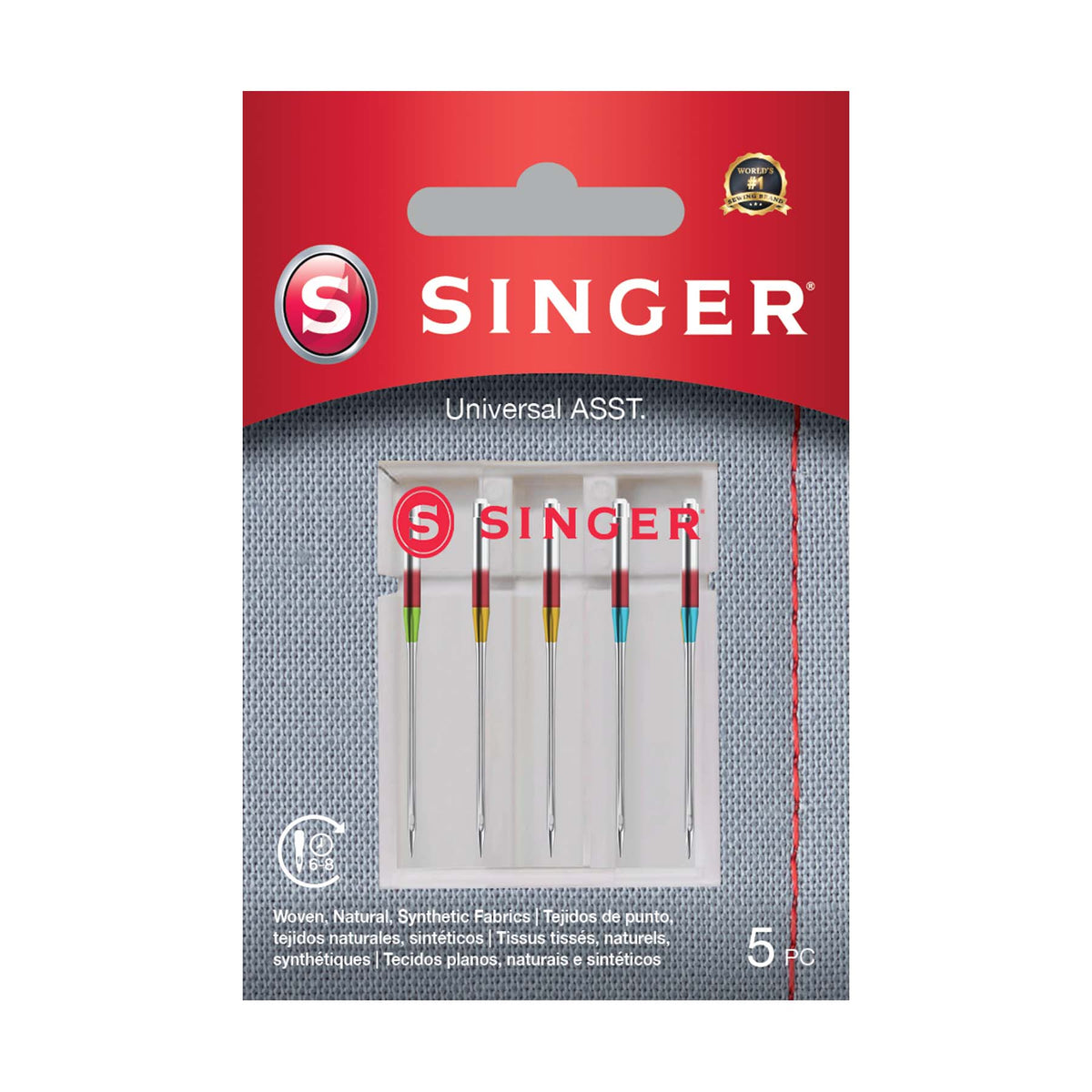 SINGER Universal Assorted Needle Sizes 5 Pack