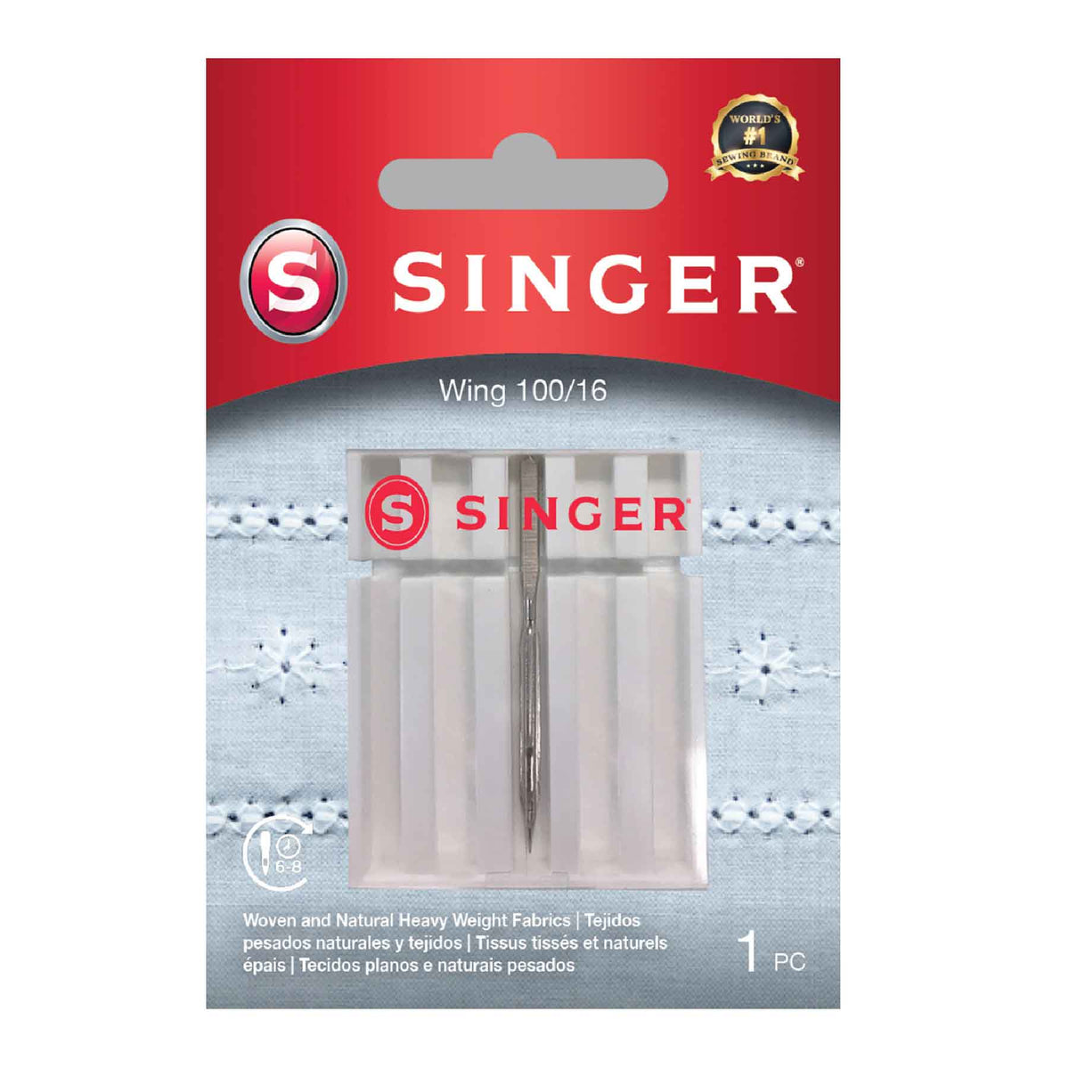 SINGER Wing Needle Size 100/16 1 Pack