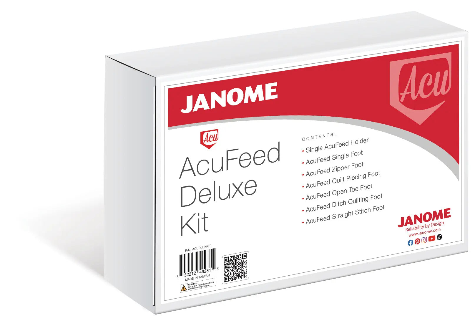 Janome AcuFeed Delux Kit | 7 foot kit plus holder Sewing Machine Outlet