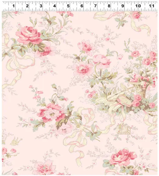 Clothworks | Charlotte Lt Pink Floral Clothworks