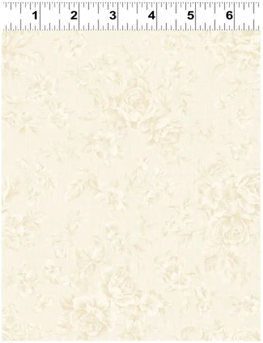 Clothworks | Charlotte Cream Tonal Roses Clothworks