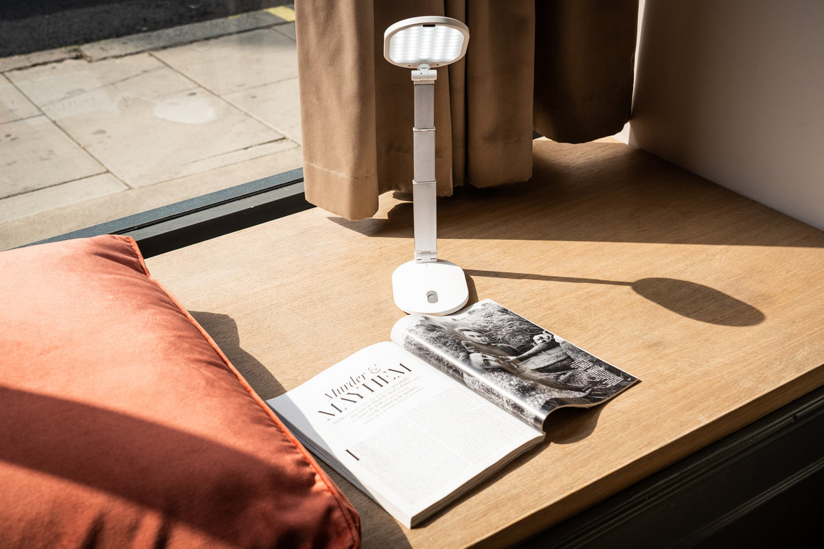 Daylight Foldi Go rechargeable portable lamp for sewing crafts and reading