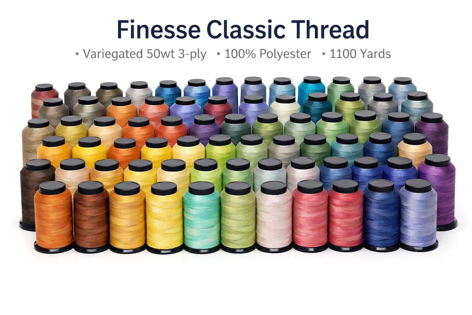 Finesse Classic Thread – 50wt Polyester Sewing Thread (1100 Yards) Grace