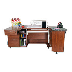 Kangaroo Sydney Hydraulic XL Sewing Cabinet - Teak