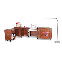 Kangaroo Aussie Electric Lift Sewing Cabinet - Teak