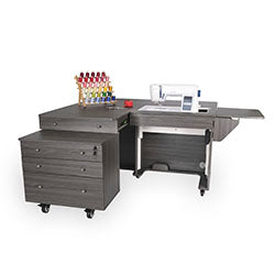 Kangaroo Kangaroo and Joey Electric Lift Sewing Cabinet - Gray