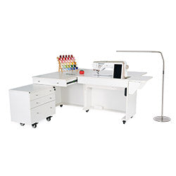 Kangaroo Kangaroo XLE and Joey Electric Sewing Cabinet - Ash White