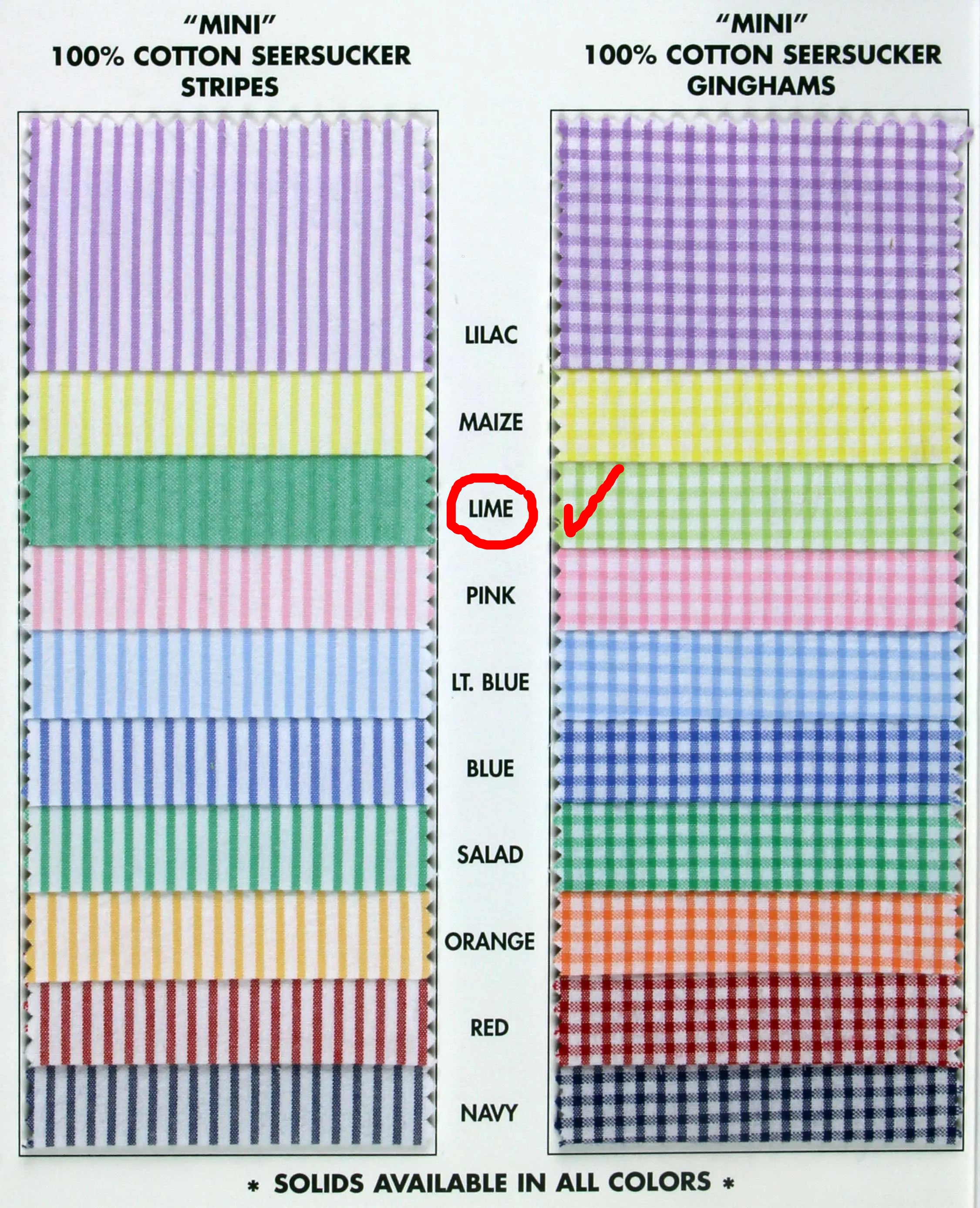 Seersucker Check/Lime
