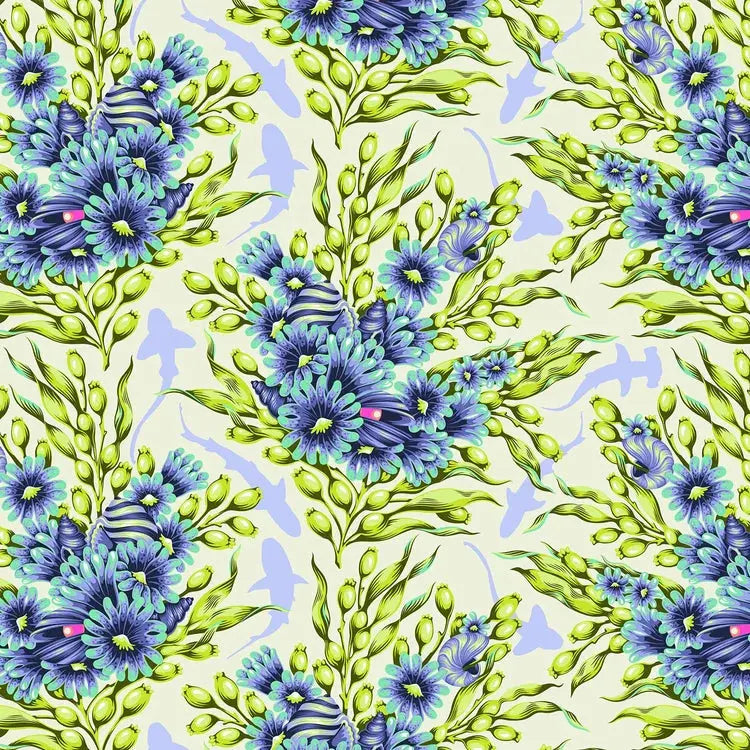 Tula Pink Shadow Sharks/Marine