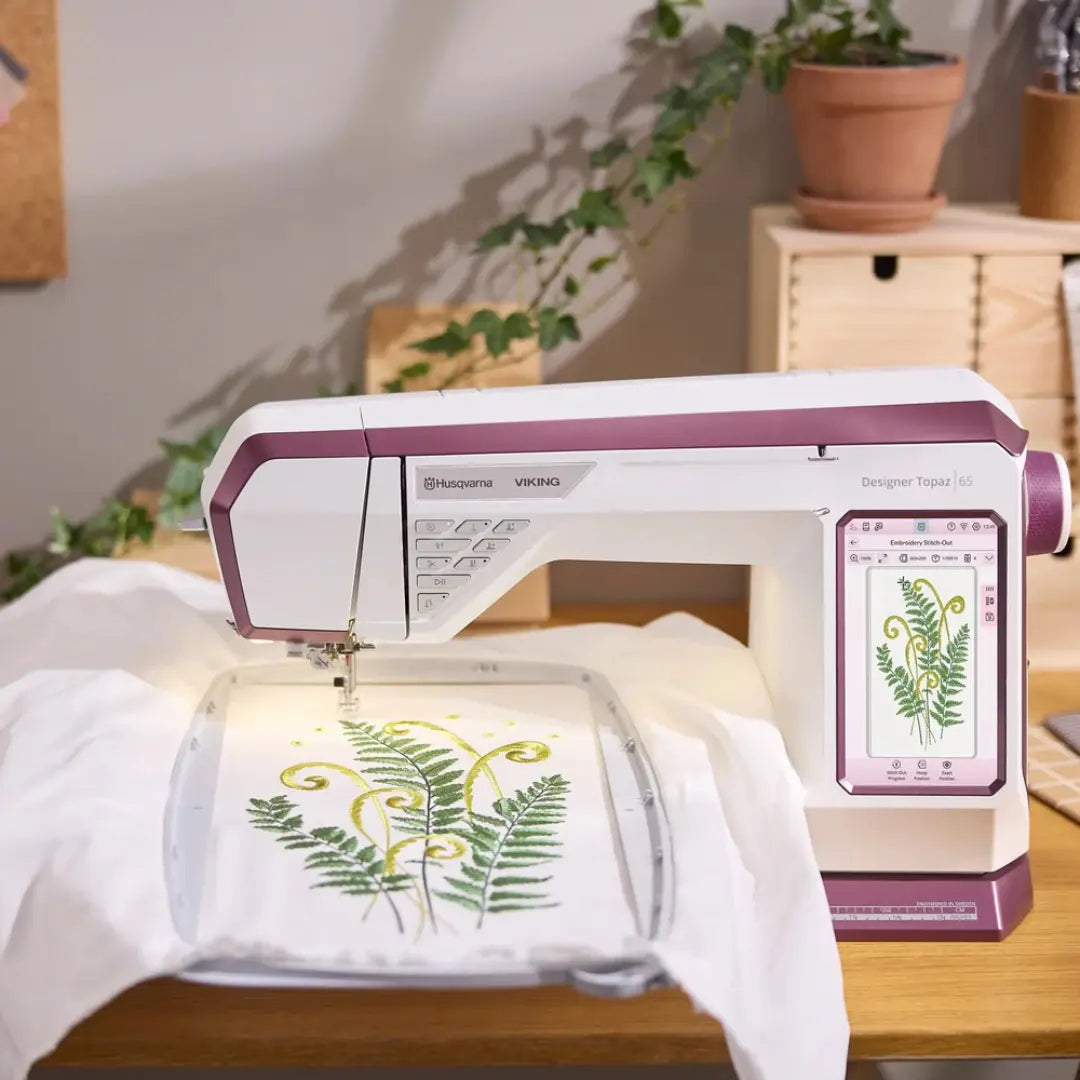 HUSQVARNA® VIKING® DESIGNER TOPAZ™ 65 Sewing & Embroidery Machine + Just Getting Started Bundle Viking