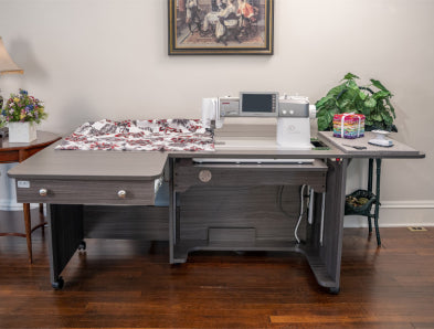 Horn 8280 XL White Quilting Cabinet Electric Lift