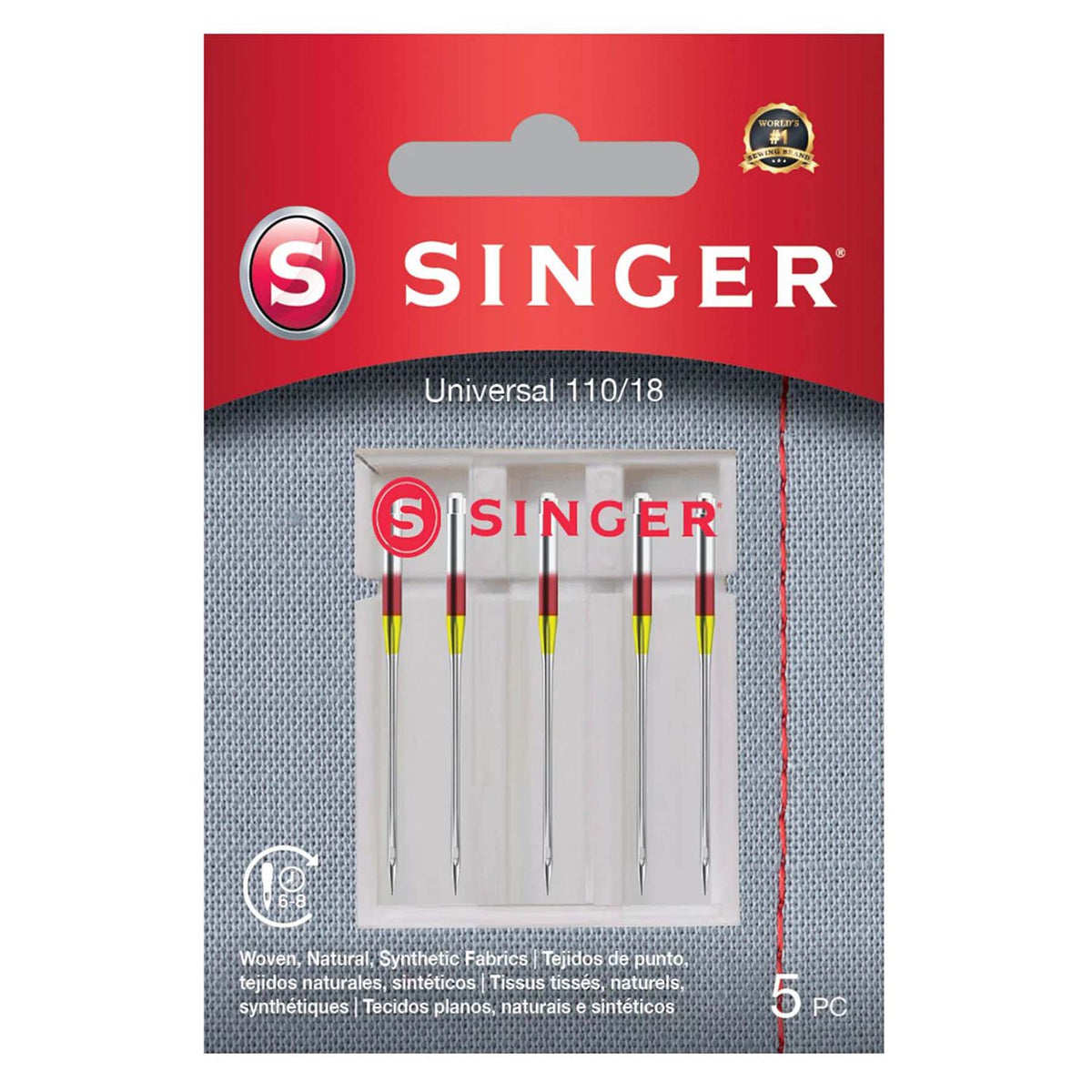 SINGER Universal Needles Size 110/18 5 Pack