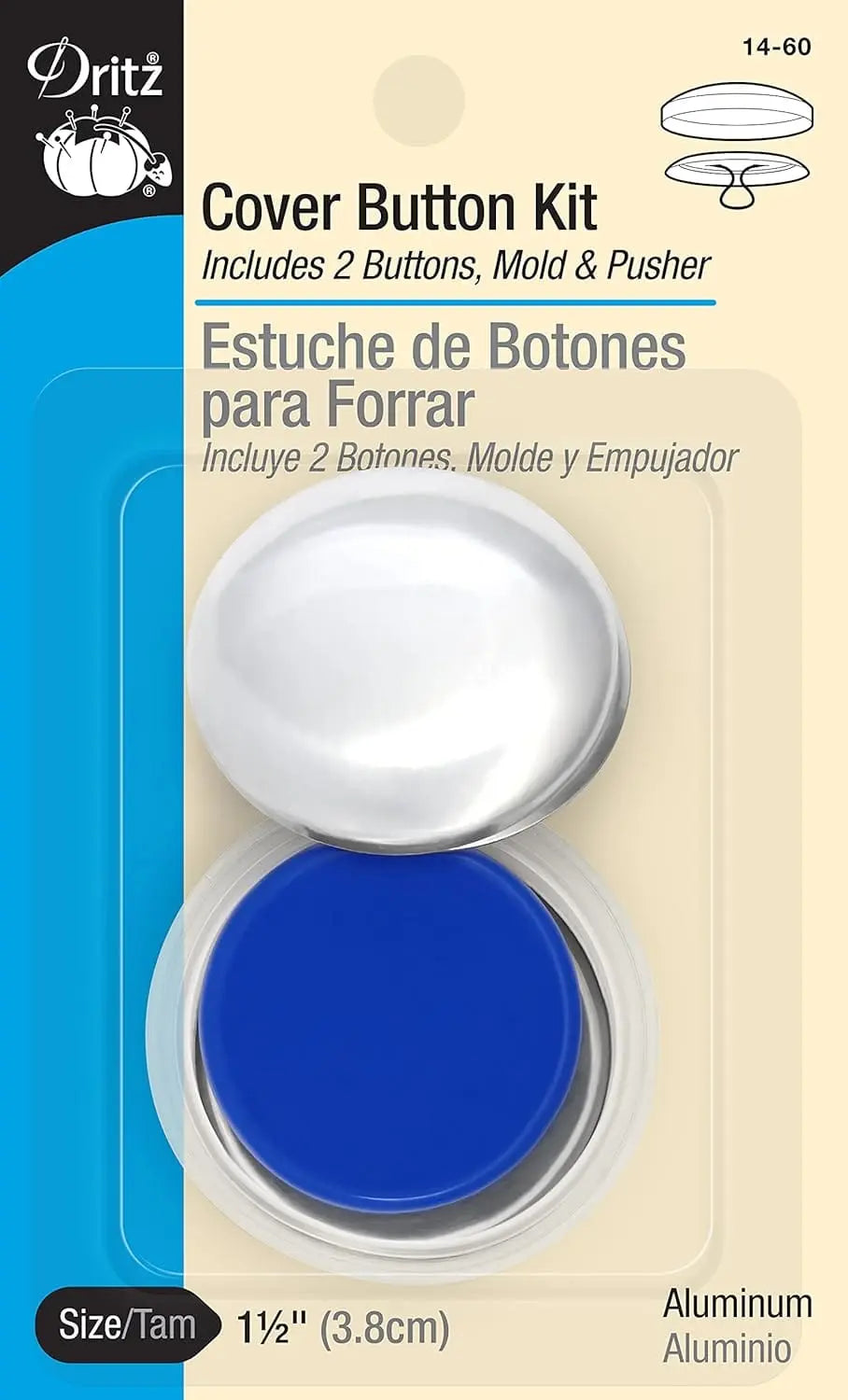 Dritz Notion Dritz Cover Button Kits with Tool - Size 60