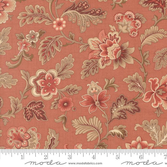 French General Le Jardin Rouge Tournesal Clay cotton floral Moda 36152-12