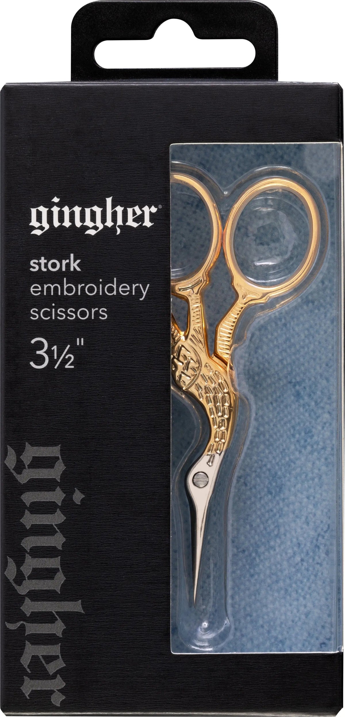 Gingher 3½-Inch Stork Embroidery Scissors with Sheath – 220490-1101