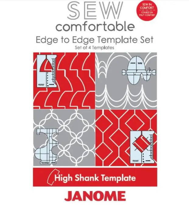 Janome Quilting Rulers Janome Edge to Edge Template Set - High Shank