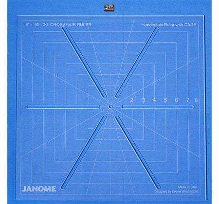 Janome Quilting Rulers Janome Ruler 6 point Crosshair 8.5"
