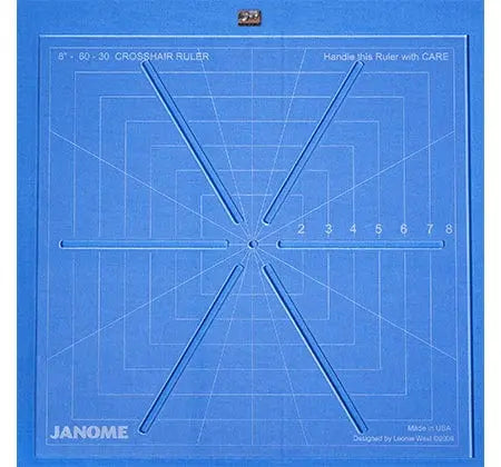Janome Quilting Rulers Janome Ruler 6 point Crosshair 8.5"
