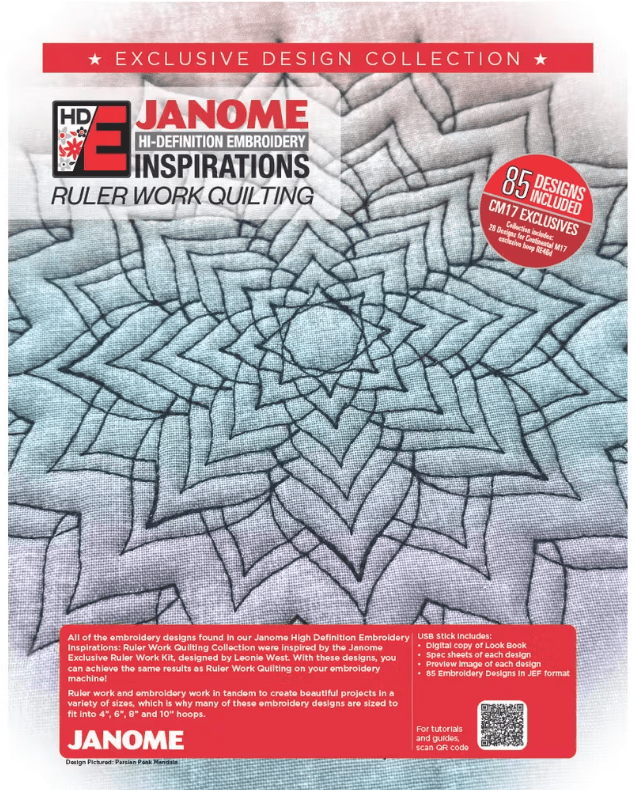 Janome Quilting Software Janome High-Definition Embroidery Inspirations: Ruler Work Quilting Collection