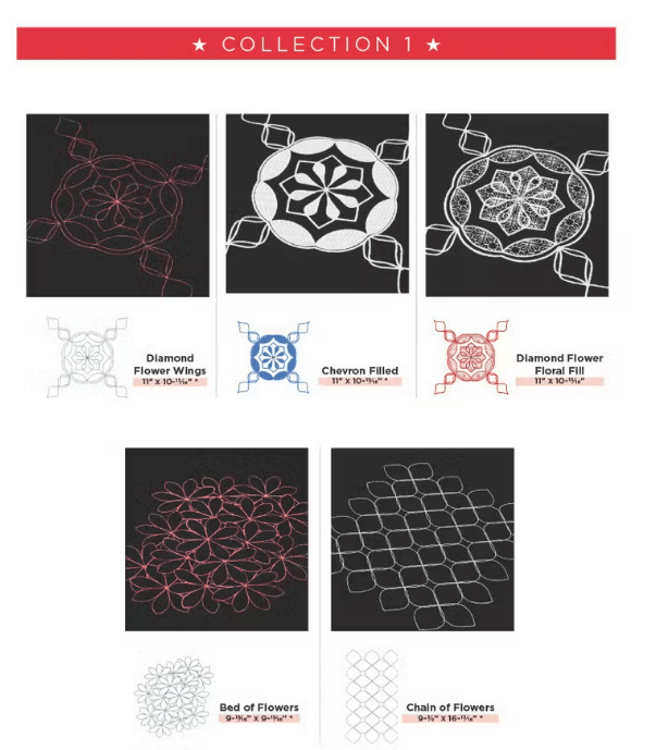 Janome Quilting Software Janome High-Definition Embroidery Inspirations: Ruler Work Quilting Collection