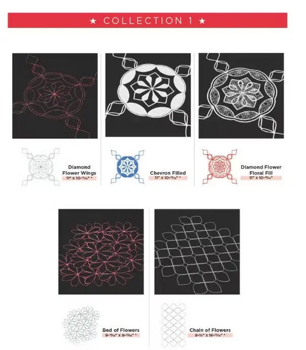 Janome Quilting Software Janome High-Definition Embroidery Inspirations: Ruler Work Quilting Collection