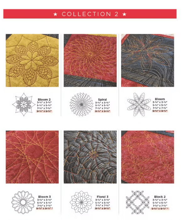 Janome Quilting Software Janome High-Definition Embroidery Inspirations: Ruler Work Quilting Collection