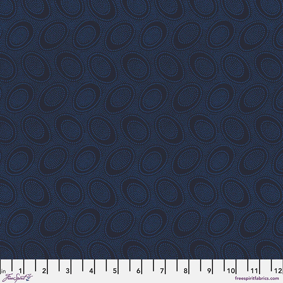 Kaffe Fassett Aboriginal Dot Midnight cotton fabric PWGP071.MIDNIGHT