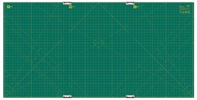 Olfa Cutting Mats Continuous Grid Rotary Mat Set 35inx70in Green