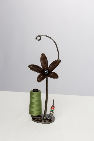 Paul’s Metal Petals Sara coneflower threadholder design reference; each handmade piece varies