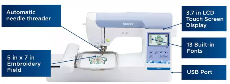 Brother PE900 Embroidery Machine with LCD Screen & 5X7 Hoop brother