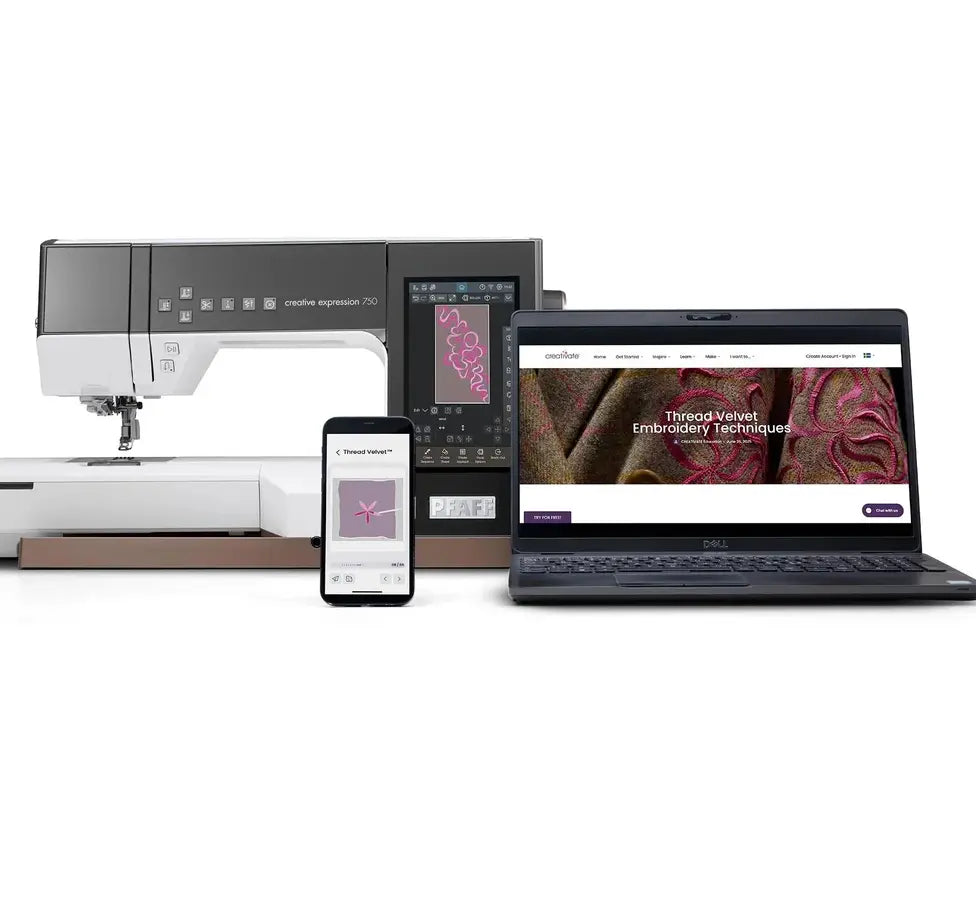 PFAFF® creative expression™ 750 Sewing and Embroidery Machine Pfaff