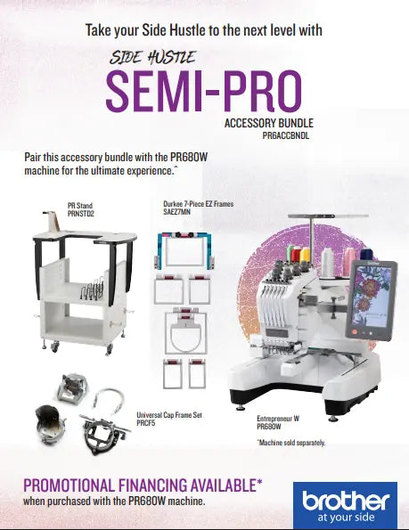 Brother 6 Needle Side Hustle Bundle PR6ACCBNDL Sewing Machine Outlet