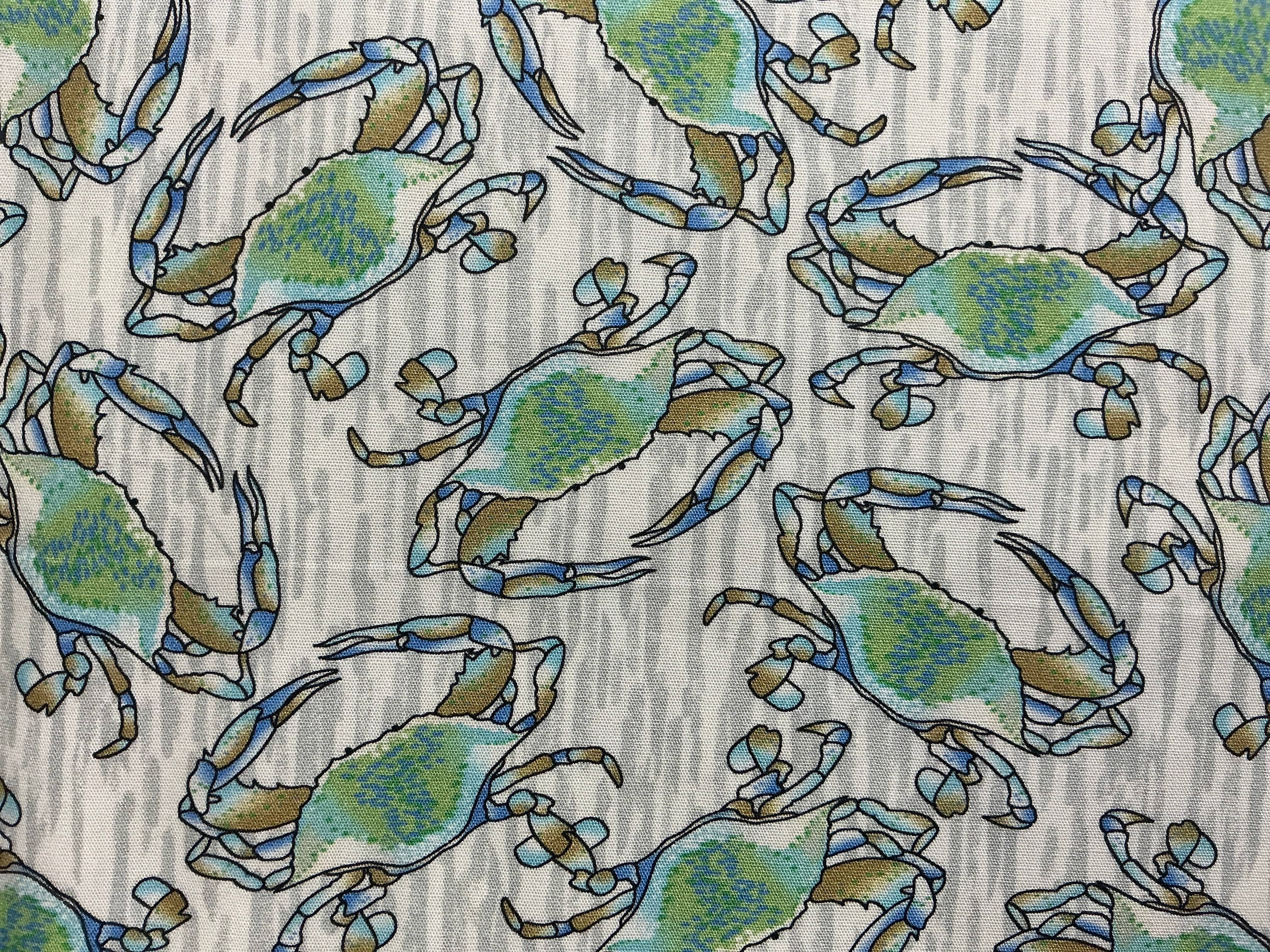 Sewing Machine Outlet Fabric Finders Crab Print # 2330