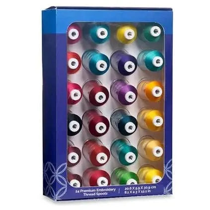 Sewingmachineoutlet Brother Premium Embroidery Thread Jewel Tones 24 Spool Set