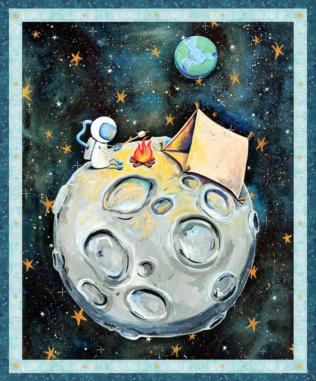 Sewingmachineoutlet P & B Textiles To The Moon Camping on the Moon