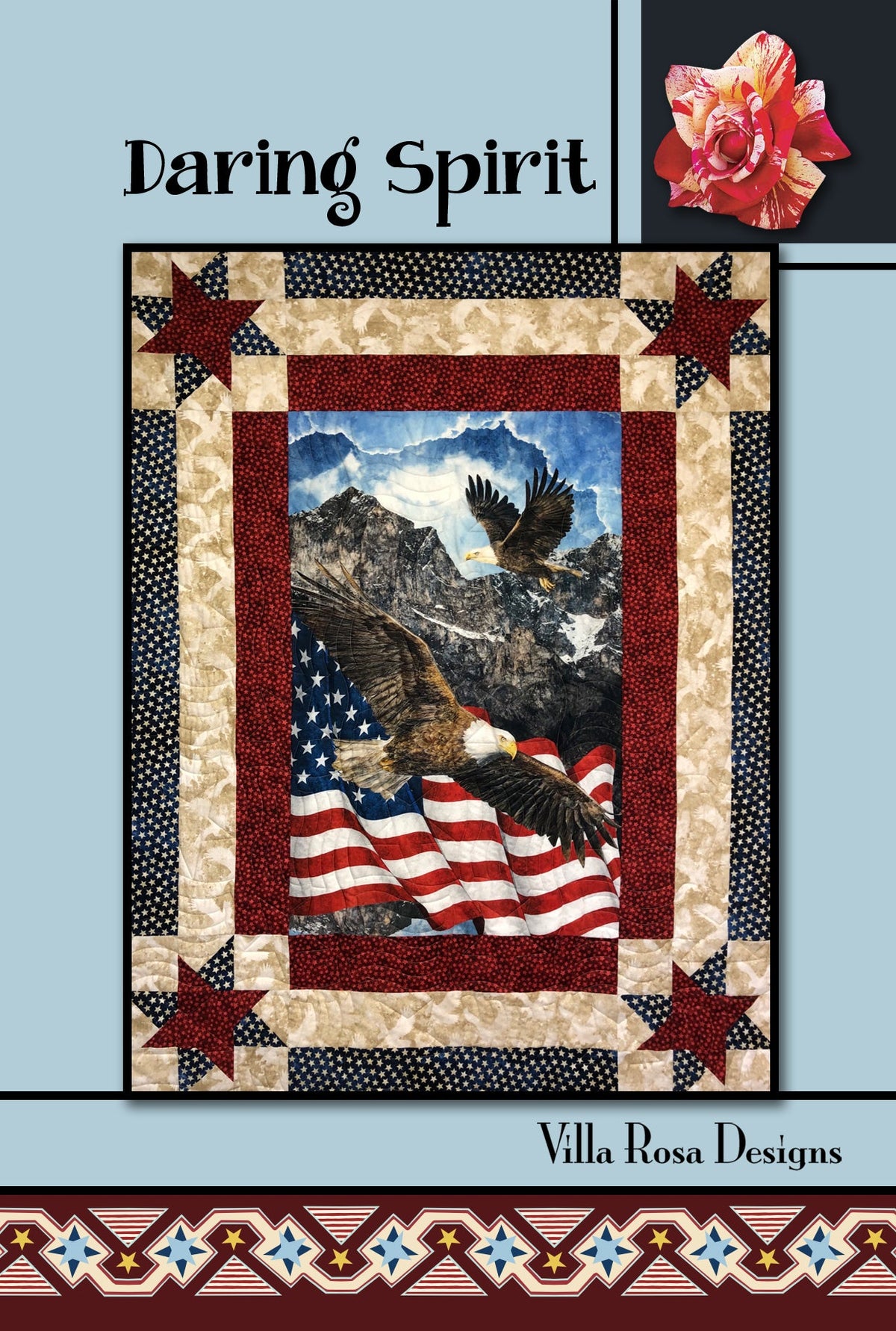 Villa Rosa Designs Daring Spirit quilt pattern cover VRDRC199