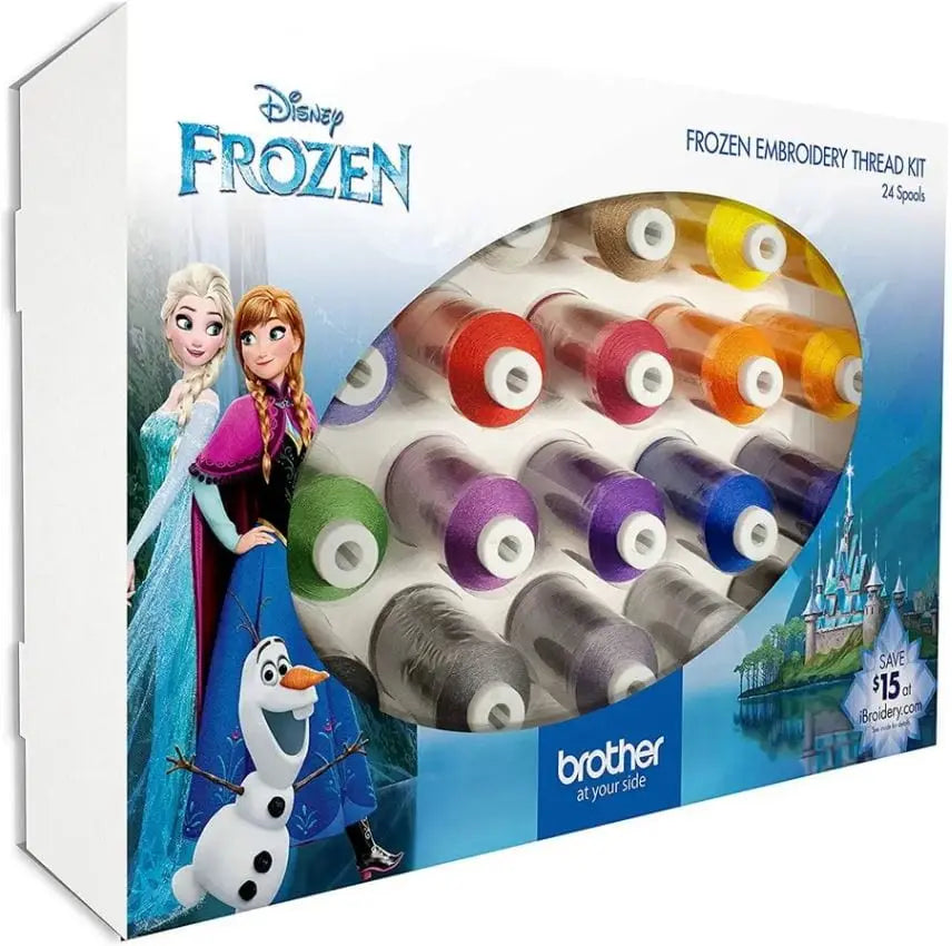 Brother Thread Brother ETPFROZ124 24 Disney Frozen Colors Embroidery Thread Kit 1,100 yards - FREE SHIPPING