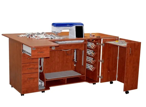 Horn Cabinets and Tables Horn 8479 Tall 36.5in Sewing Quilting Embroidery Machine Cabinet & Cutting Table
