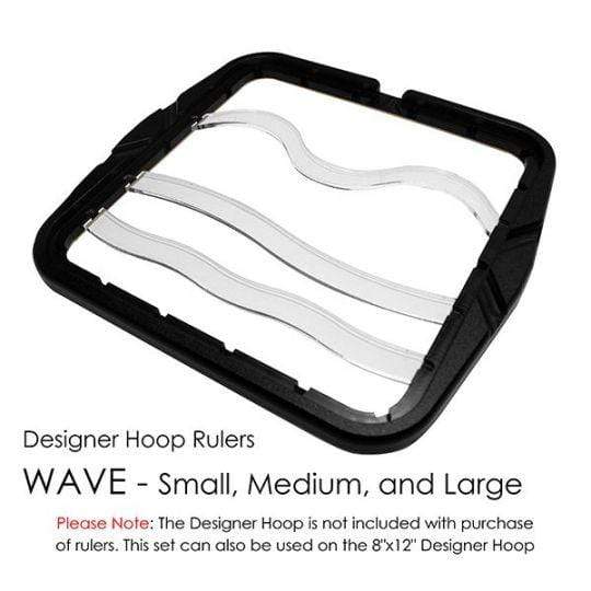 Martelli Accessories Martelli WA-013-L 12" Designer Hoop Ruler Wave Large