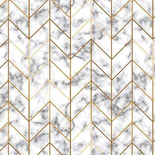 Sewingmachineoutlet Fabrics Studio E Water Color 5097-49 Gray/Gold Marble Geo 100% Cotton Fabric